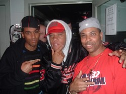 DJ Mor, K Solo and Musik G backstage